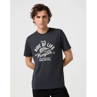 Wrangler - AMERICANA TEE / FADED BLACK - Férfi póló