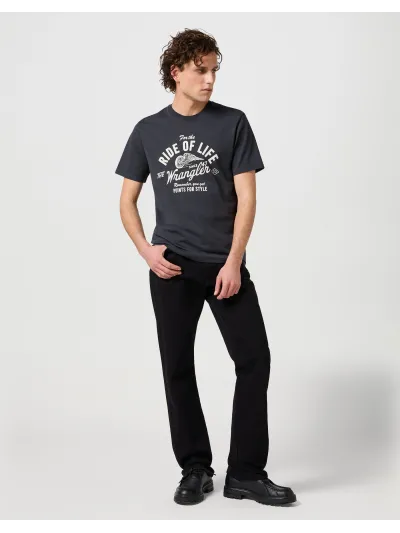 Wrangler - AMERICANA TEE / FADED BLACK - Férfi póló