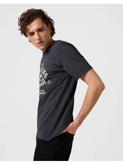 Wrangler - AMERICANA TEE / FADED BLACK - Férfi póló