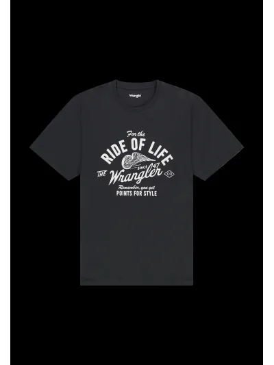 Wrangler - AMERICANA TEE / FADED BLACK - Férfi póló