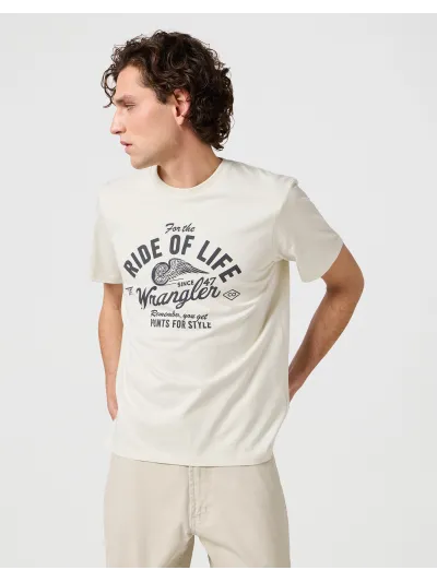 Wrangler - AMERICANA TEE / VINTAGE WHITE - Férfi póló