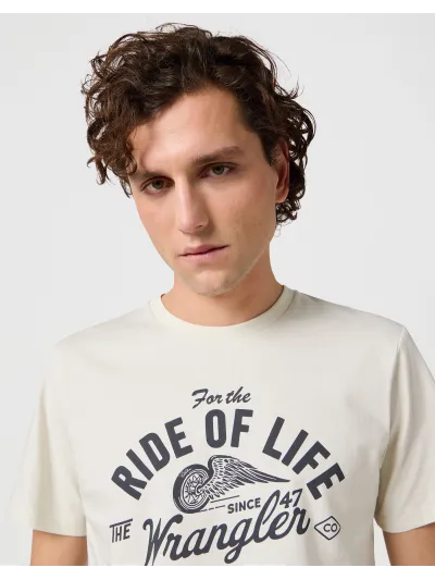 Wrangler - AMERICANA TEE / VINTAGE WHITE - Férfi póló