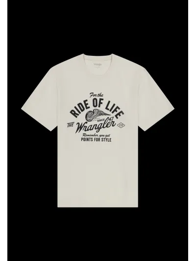 Wrangler - AMERICANA TEE / VINTAGE WHITE - Férfi póló