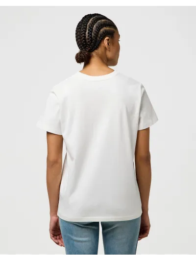 Wrangler - SIGN OFF TEE / WORN WHITE - Női póló