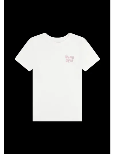 Wrangler - SIGN OFF TEE / WORN WHITE - Női póló