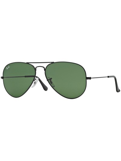 Ray-Ban napszemüveg - AVIATOR LARGE METAL - BLACK / GREY GREEN