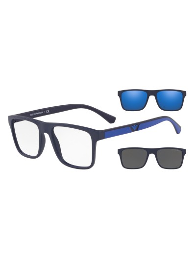 Emporio Armani Férfi napszemüveg - MATTE DARK BLUE / CLEAR