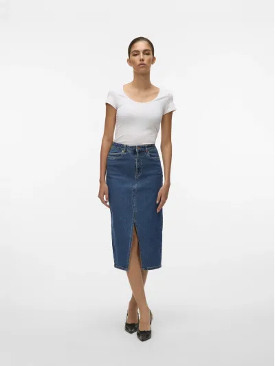 Vero Moda - VERI / Blue - Farmer Női szoknya