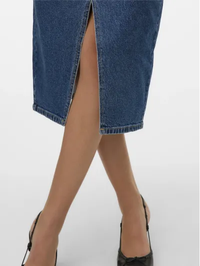 Vero Moda - VERI / Blue - Farmer Női szoknya