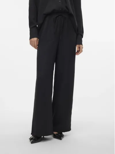 Vero Moda - MELANEY / Black - Elegáns Női nadrág