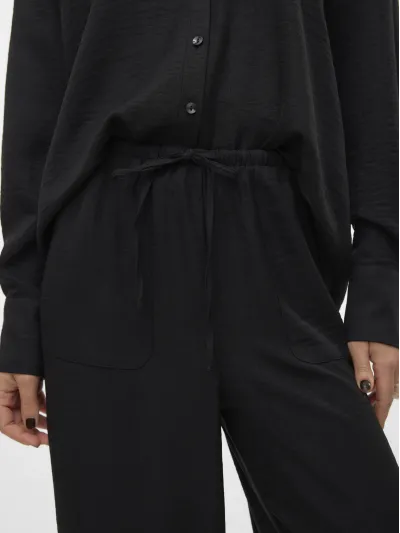 Vero Moda - MELANEY / Black - Elegáns Női nadrág