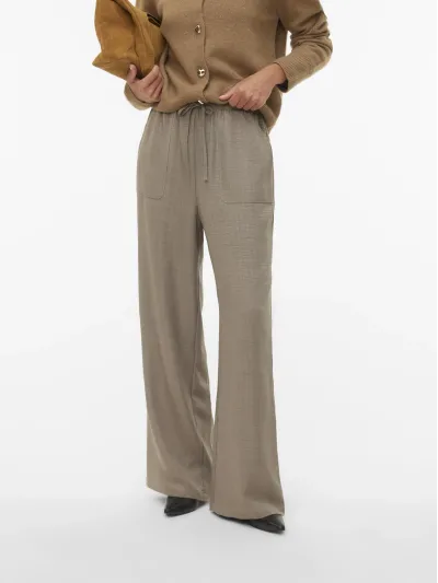 Vero Moda - MELANEY / Grey - Elegáns Női nadrág