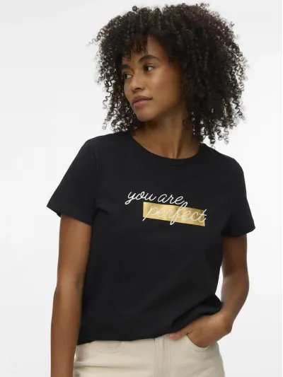 Vero Moda - IDEA / Black - Női póló