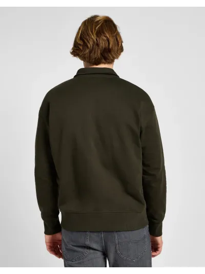 Lee - Half ZIP Sweater / Olive Night - Férfi pulóver