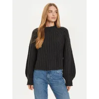 Wrangler - Puff Sleeve / Black - Elegáns Női pulóver