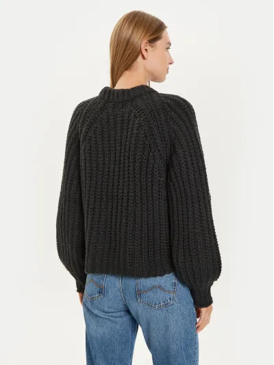 Wrangler - Puff Sleeve / Black - Elegáns Női pulóver
