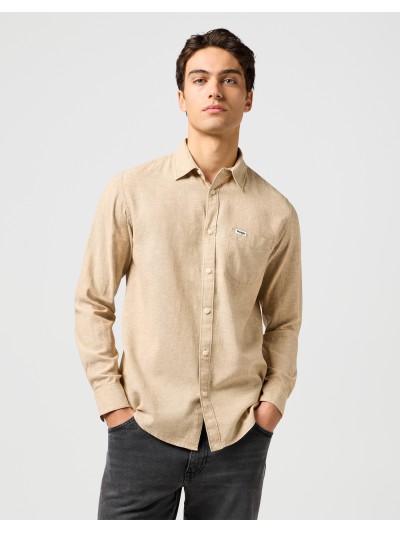 Wrangler - 1 PKT SHIRT / TIMBERWOLF - Férfi ing
