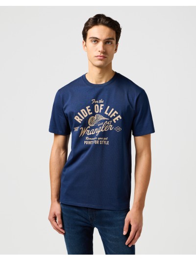 Wrangler - AMERICANA TEE / NAVY - Férfi póló