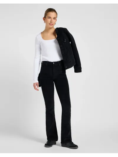 Lee - BREESE BOOT / BLACK - Női kordbársony nadrág