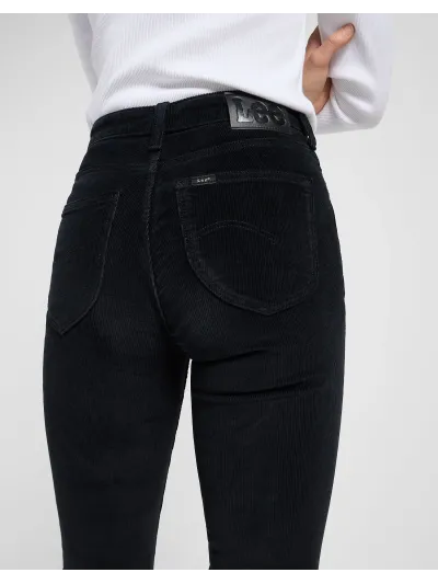Lee - BREESE BOOT / BLACK - Női kordbársony nadrág