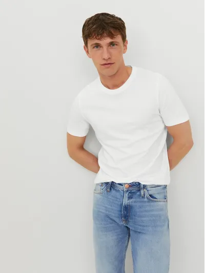 Jack & Jones - ORGANIC / White - Férfi póló