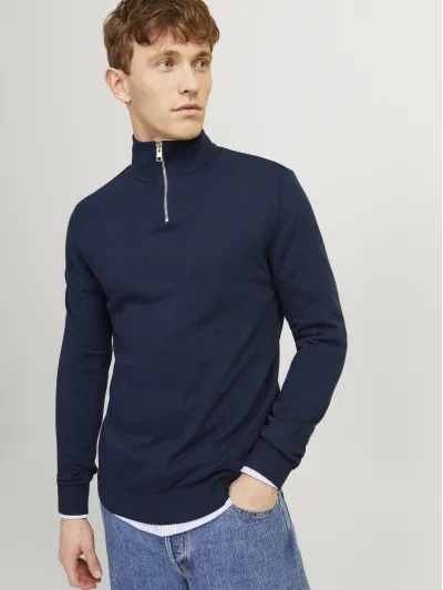 Jack & Jones - EMIL / Blue - Elegáns Férfi pulóver