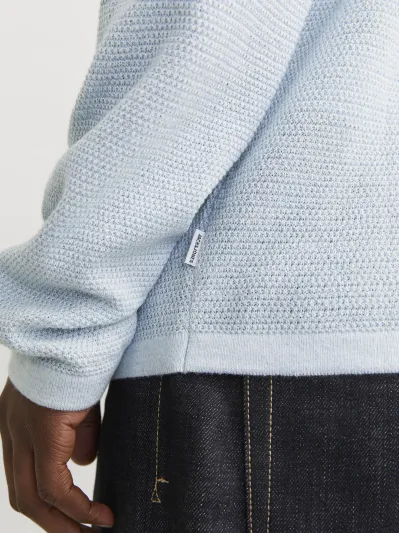 Jack & Jones - GEORGE / Blue - Elegáns Férfi pulóver