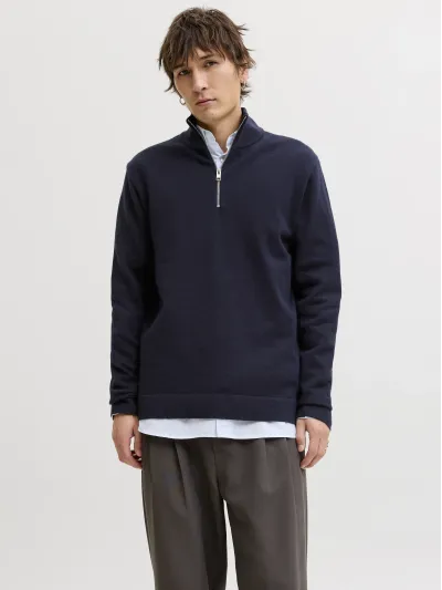 Jack & Jones - BLAMILANO / Blue - Elegáns Férfi pulóver