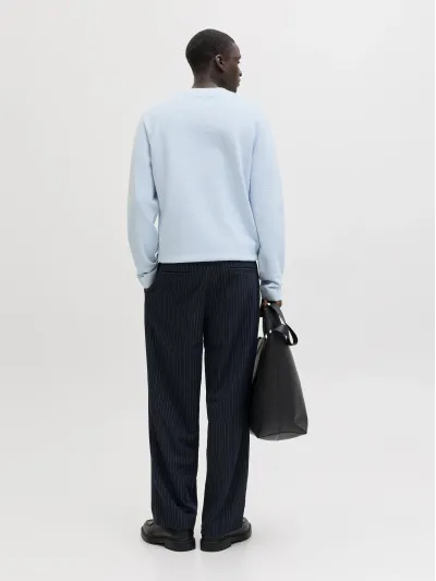 Jack & Jones - BLAMILANO / Blue - Elegáns Férfi pulóver