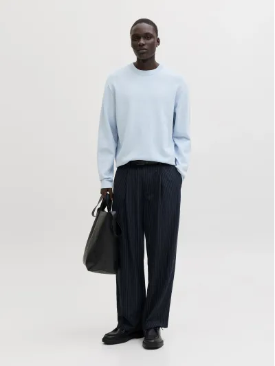 Jack & Jones - BLAMILANO / Blue - Elegáns Férfi pulóver