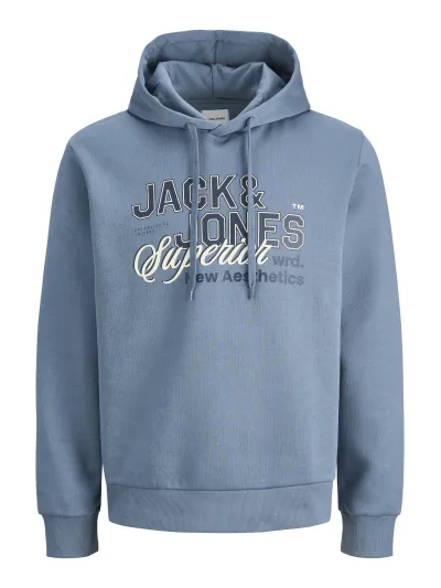 Jack & Jones - LOGO / Grey - Sportos Férfi pulóver