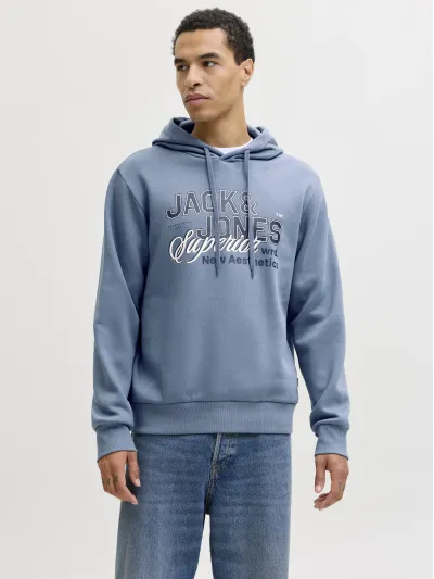 Jack & Jones - LOGO / Grey - Sportos Férfi pulóver