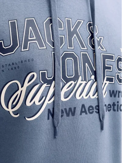 Jack & Jones - LOGO / Grey - Sportos Férfi pulóver