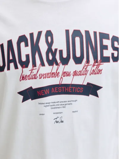 Jack & Jones - LOGO / White - Férfi póló