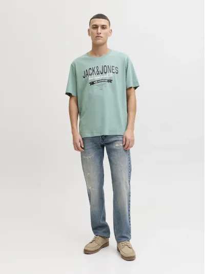Jack & Jones - LOGO / Turquoise - Férfi póló