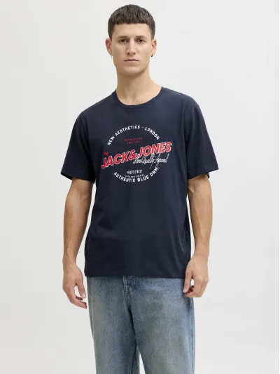 Jack & Jones - LOGO / Blue - Férfi póló