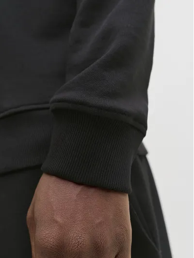 Jack & Jones - RAIN / Black - Sportos Férfi pulóver