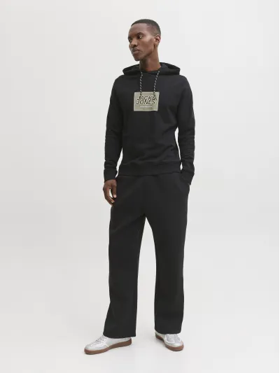 Jack & Jones - RAIN / Black - Sportos Férfi pulóver