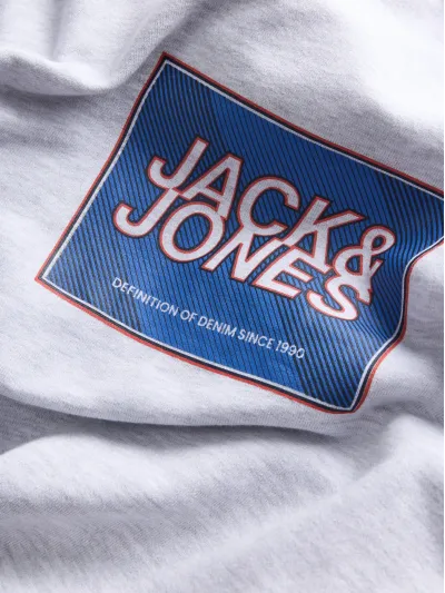 Jack & Jones - RAIN / White - Sportos Férfi pulóver