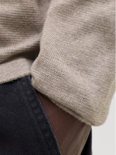 Jack & Jones - JLE / Brown - Elegáns Férfi pulóver