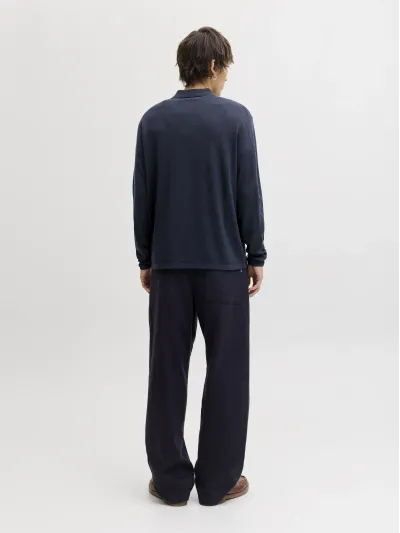 Jack & Jones - JLE / Blue - Elegáns Férfi pulóver