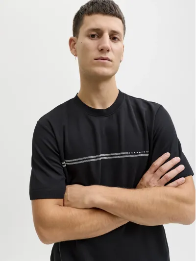 Jack & Jones - FUSION / Black - Férfi póló