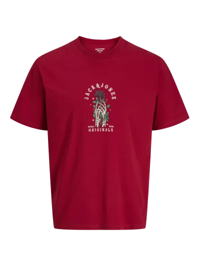 Jack & Jones - CATSKILLS / Red - Férfi póló