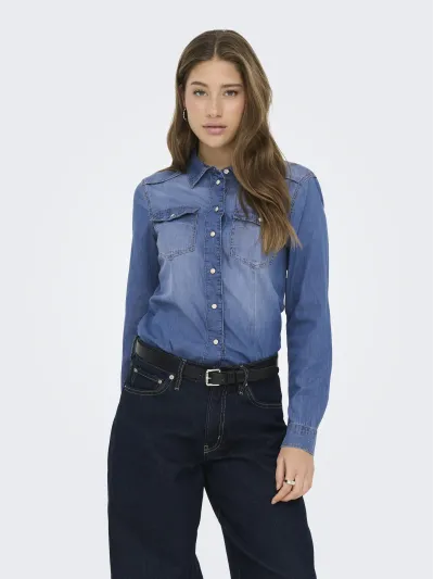 ONLY - ALEXA / Blue - Női farmer ing