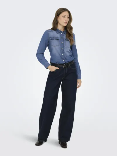 ONLY - ALEXA / Blue - Női farmer ing