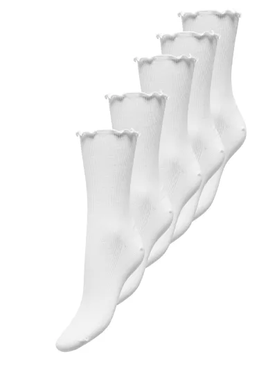 ONLY - PHOEBE / White - Női zokni szett - 5 db