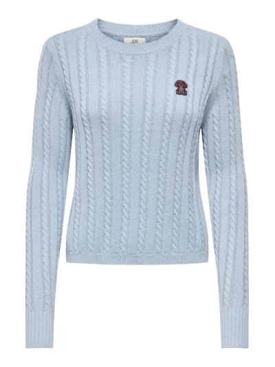 JDY - BOW / Blue - Elegáns Női pulóver