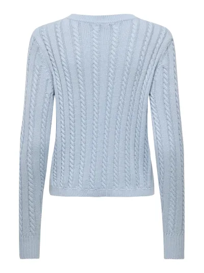 JDY - BOW / Blue - Elegáns Női pulóver