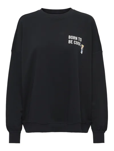 ONLY - TEDDY / Black - Sportos Női pulóver