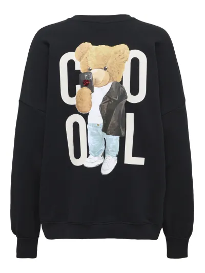 ONLY - TEDDY / Black - Sportos Női pulóver